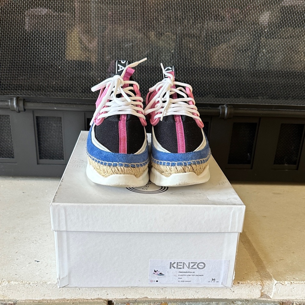 Kenzo Sneakers in Black, Pink, and Blue